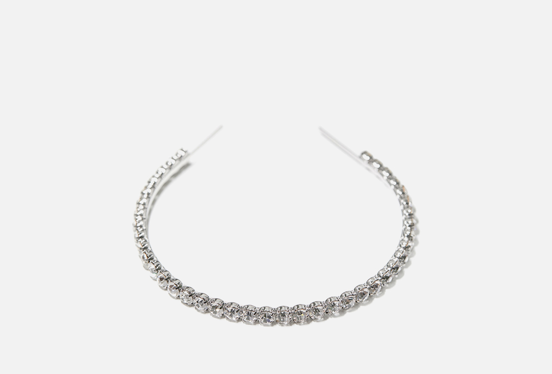 

Ободок FREE FORM JEWELRY, Серебристый с крупными кристаллами 1 шт