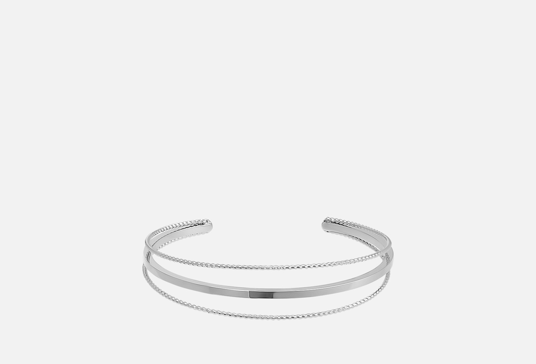 

Браслет FREE FORM JEWELRY, Серебристый тройной 1 шт
