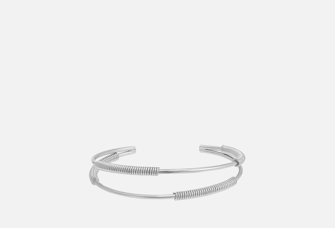 Изображение товара Браслет Free Form Jewelry серебристый двойной со спиралями