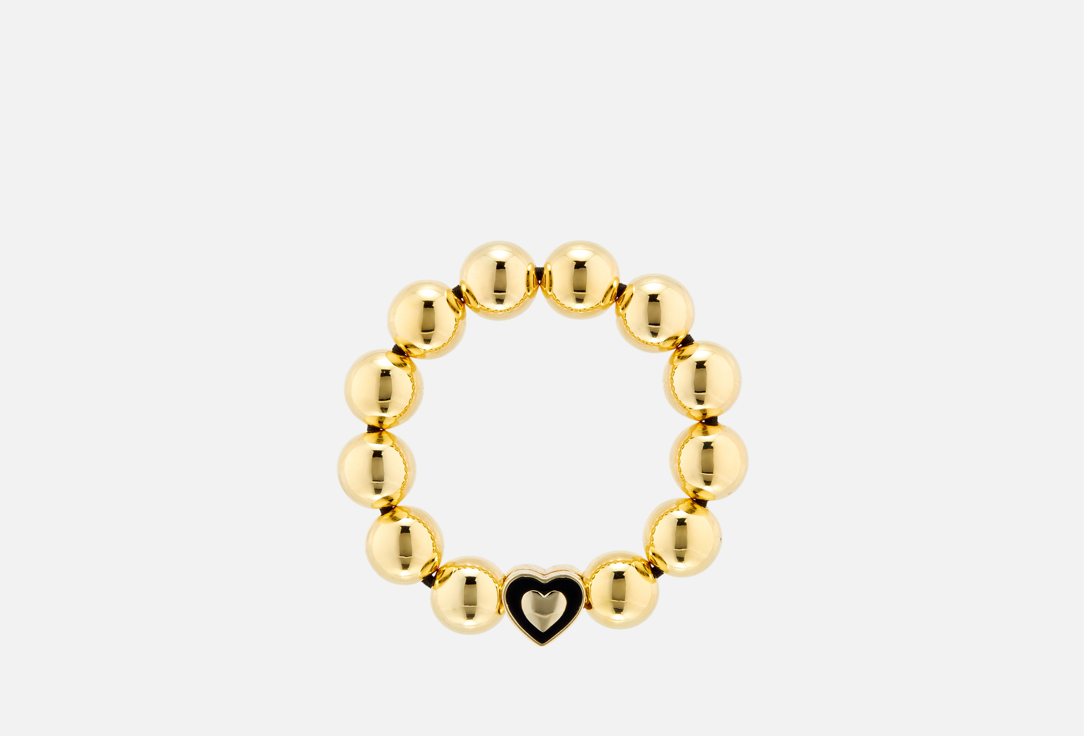 На резинке золотистый с черным сердечком 1 шт 4599₽