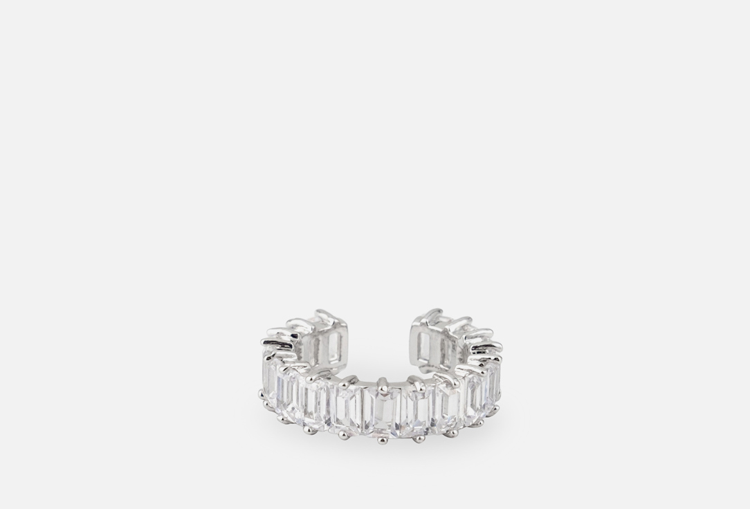 

Кафф FREE FORM JEWELRY, Серебристый с паве из кристаллов 1 шт