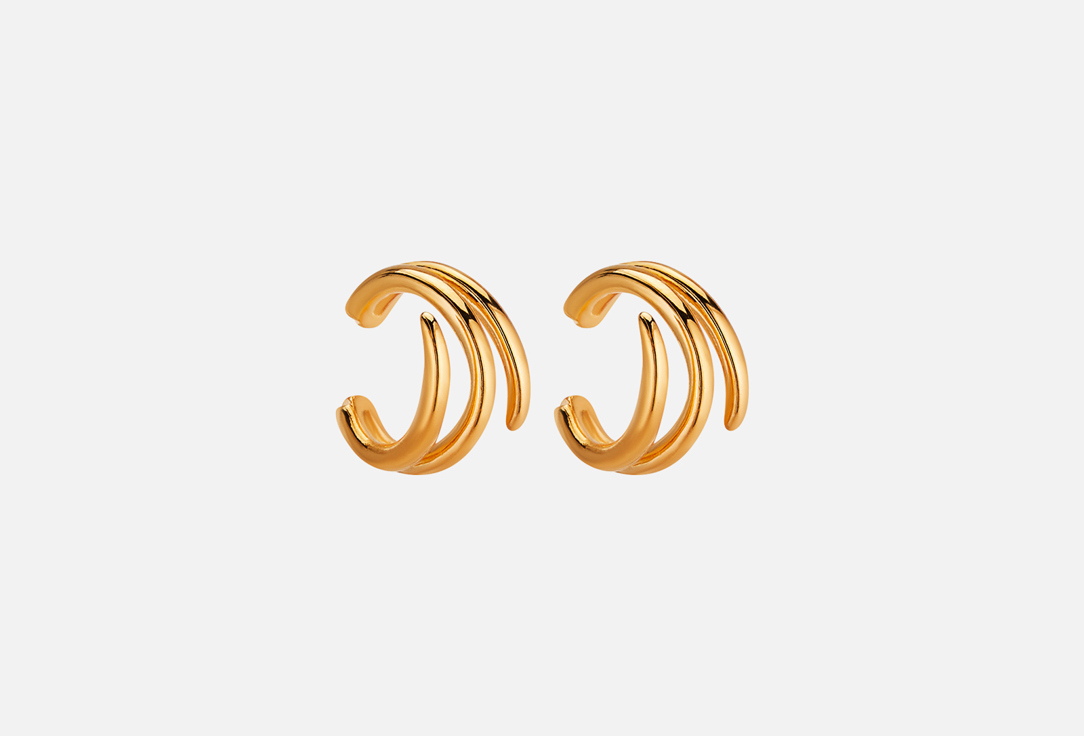 Изображение товара Кафф Free Form Jewelry Золотистый тройной ассиметричный