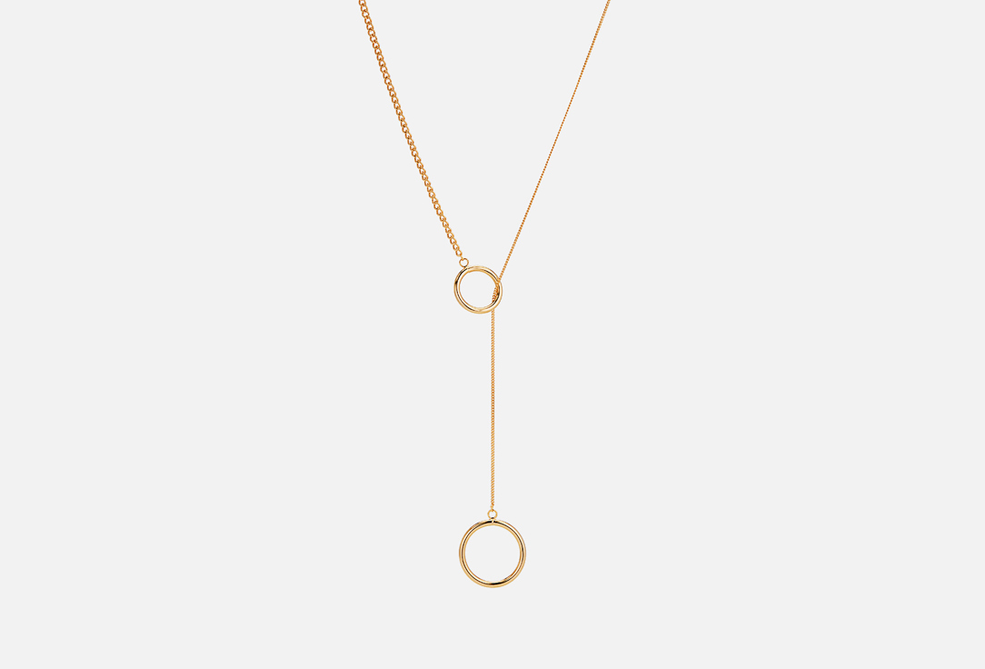 

Колье FREE FORM JEWELRY, Золотистое с двумя кольцами 1 шт