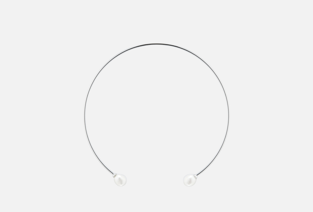 

Серебристый чокер с ассиметричными жемчужинами FREE FORM JEWELRY, Серебристый с ассиметричными жемчужинами 1 шт