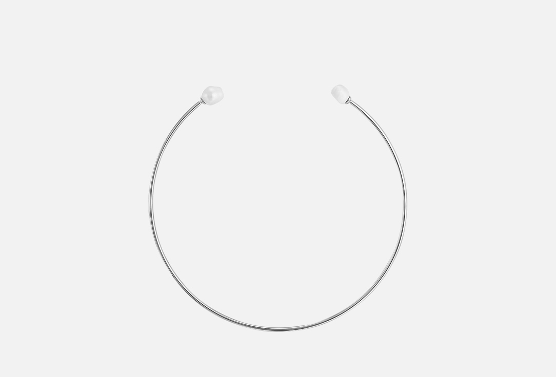 Изображение товара Серебристый чокер с ассиметричными жемчужинами Free Form Jewelry Серебристый с ассиметричными жемчужинами