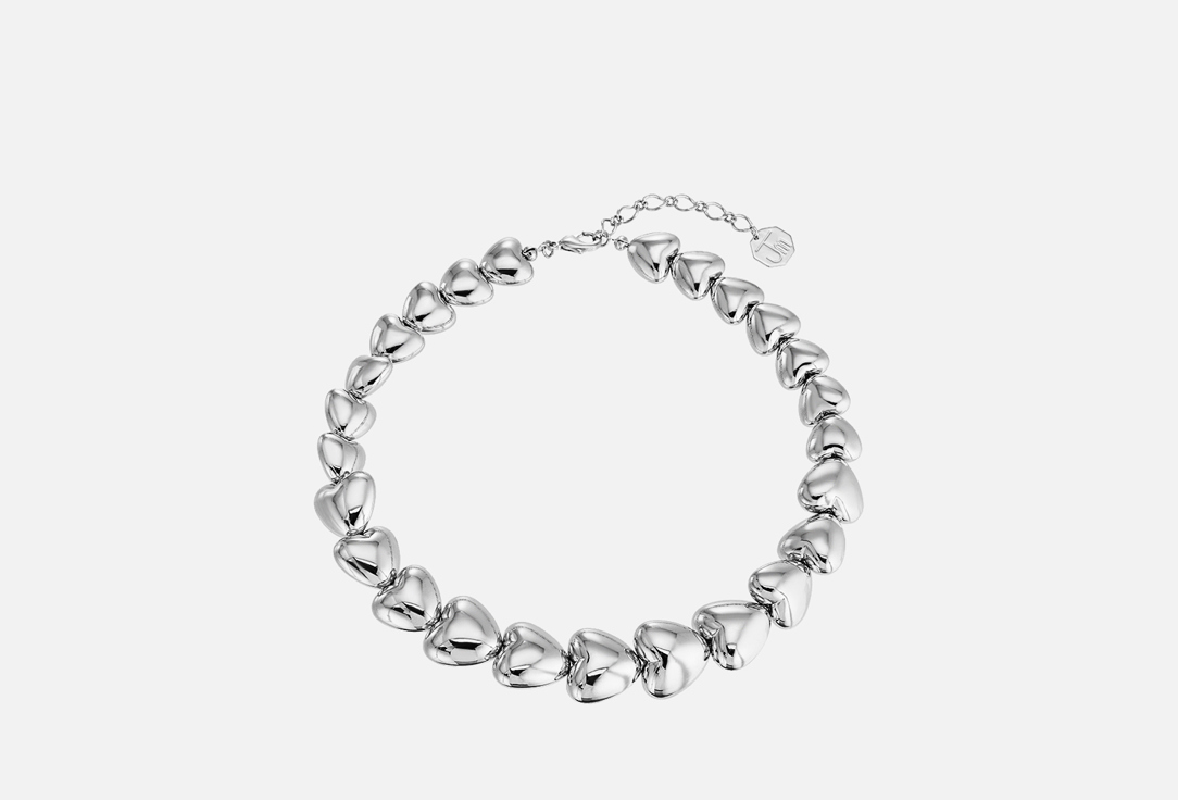 Изображение товара Стильное серебристое колье из симметричных сердец для женщин Free Form Jewelry