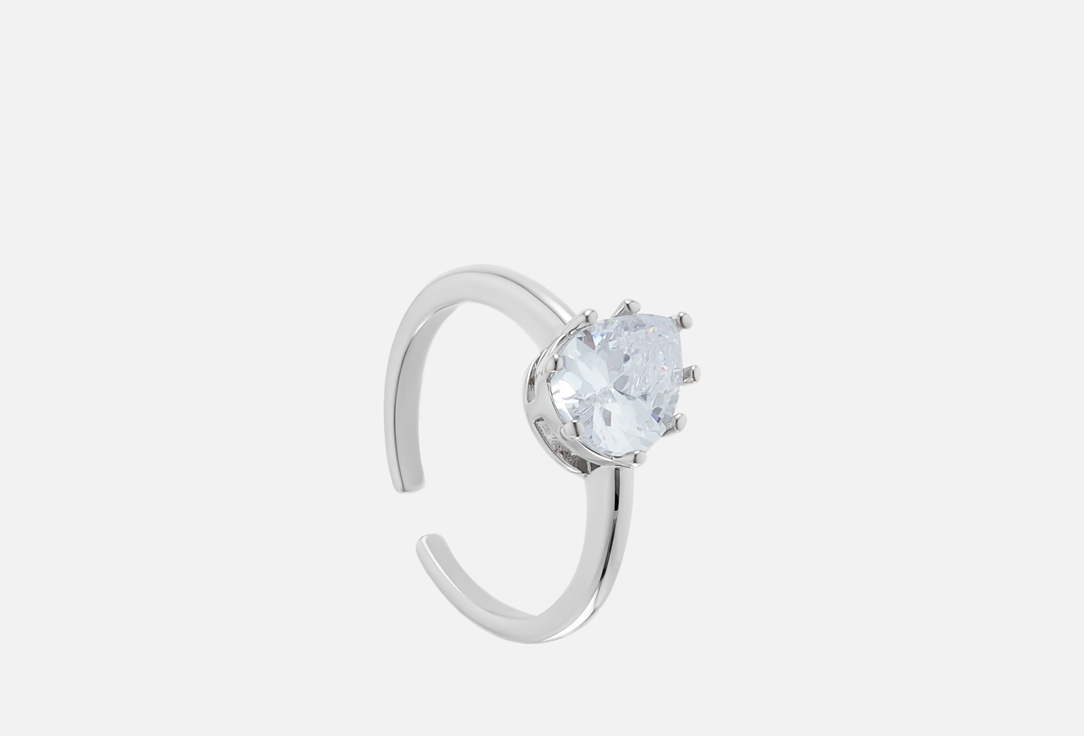 Серебристое с кристаллом в форме груши 1 шт 4199₽