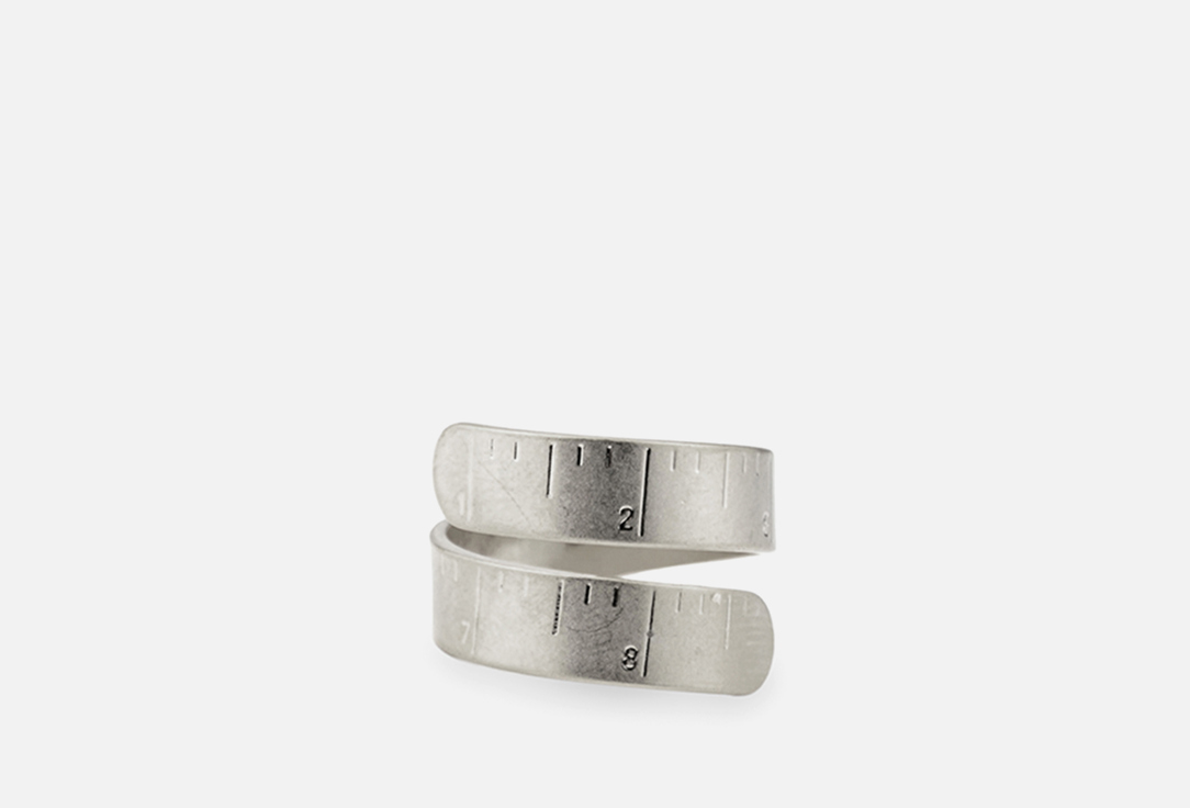 Кольцо FREE FORM JEWELRY Серебристое двойной с метром 1 шт
