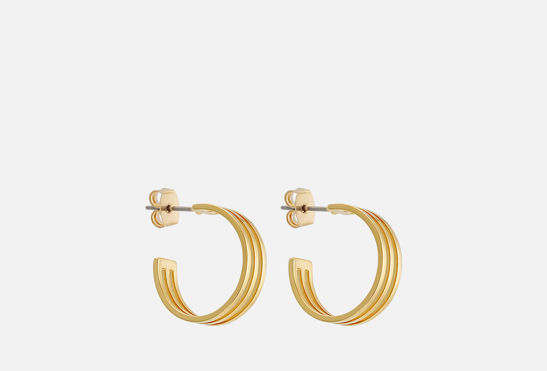 Изображение товара Золотистые тройные кольца серьги из латунь Free Form Jewelry для женщин