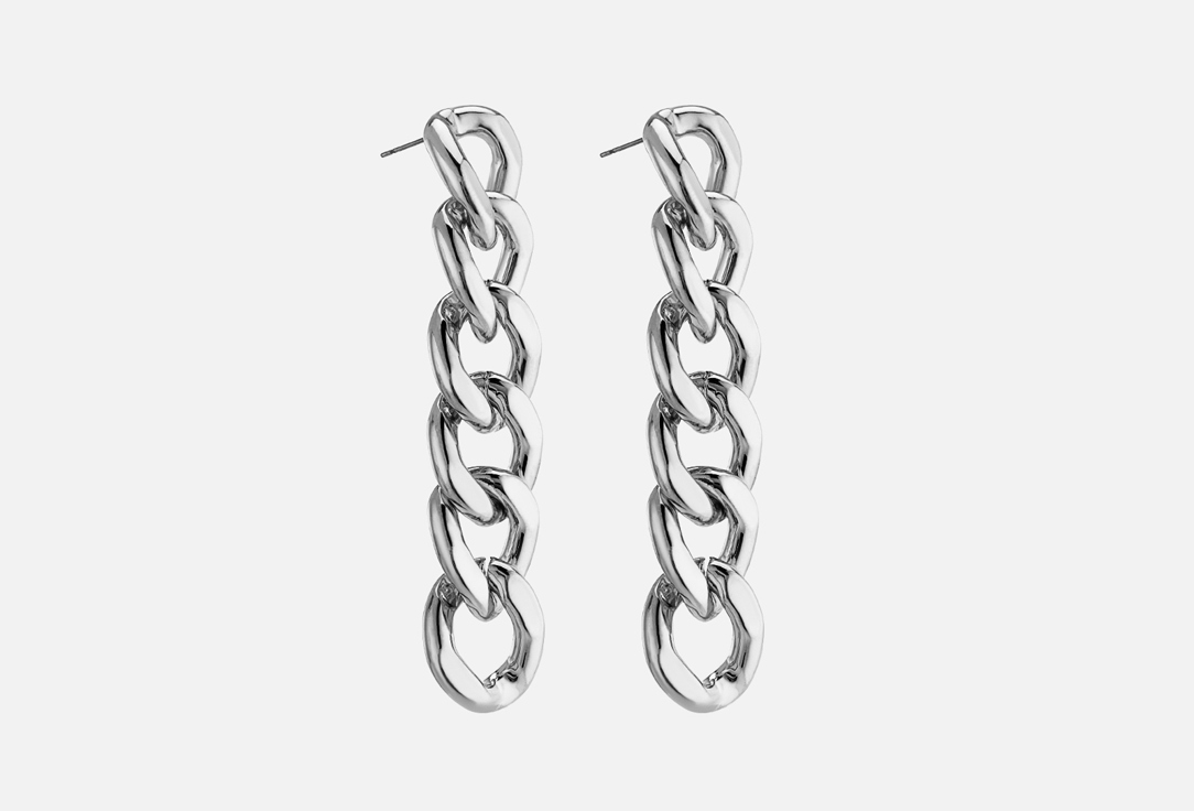 Изображение товара Серьги Free Form Jewelry серебристые крупная цепь