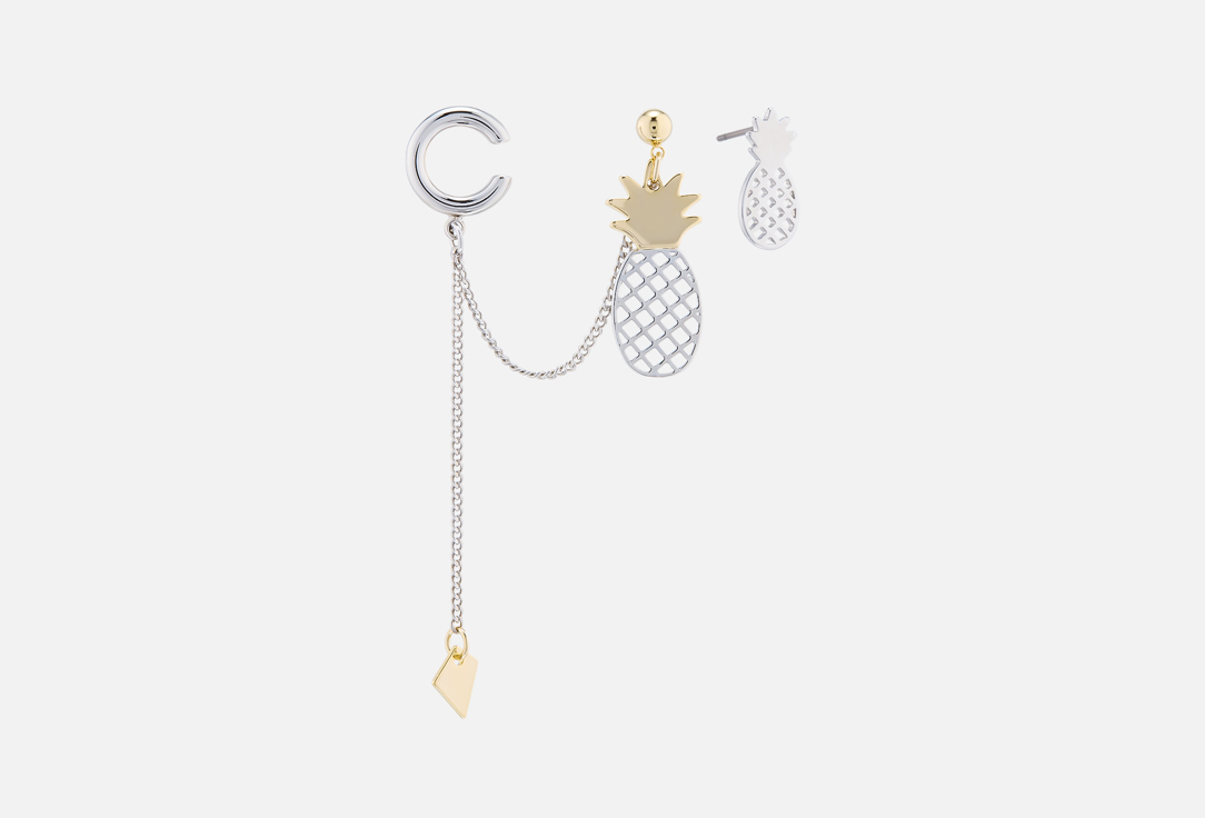 

Серьги FREE FORM JEWELRY, С кафом ананас 2 шт