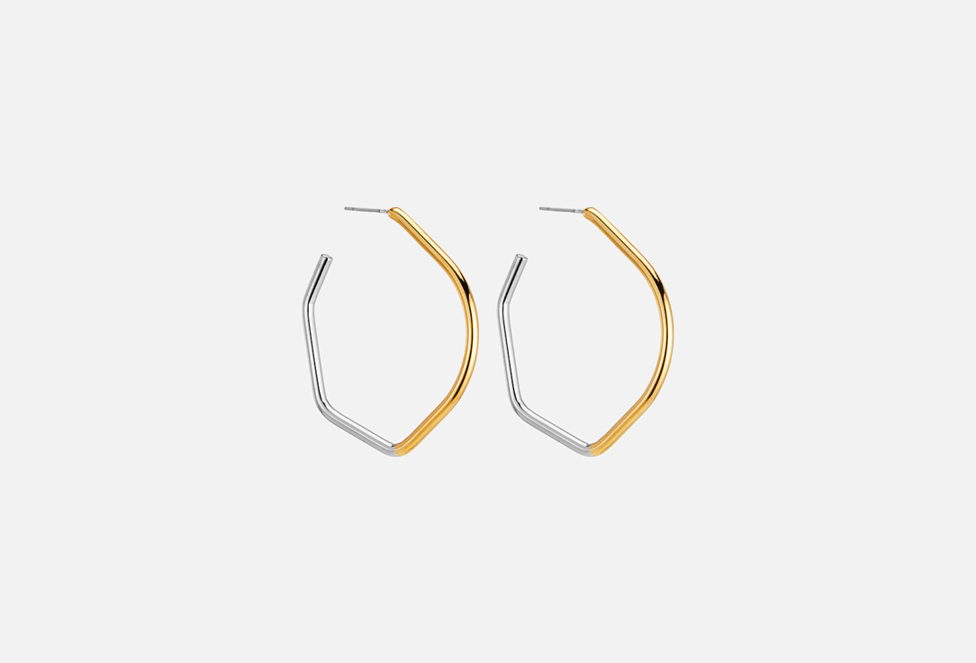 Изображение товара Незавершённые серьги из латуни золотисто-серебристые для авторских украшений