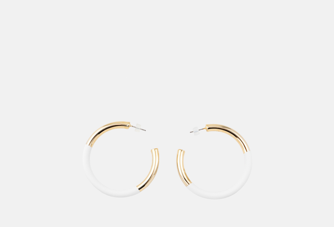 

Хупы FREE FORM JEWELRY, Золотисто-белые незавершенные 2 шт