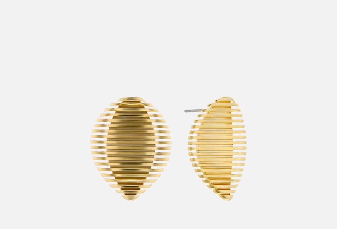 Золотистые футуристичные серьги 2 шт 4999₽