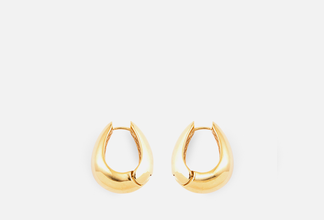 Изображение товара Серьги Free Form Jewelry золотистые дутые