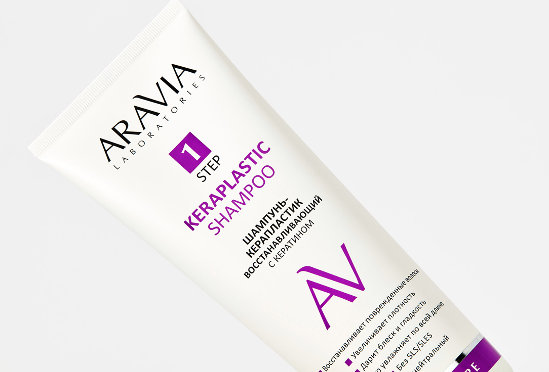Восстанавливающий шампунь для волос Aravia Laboratories Keraplastic  