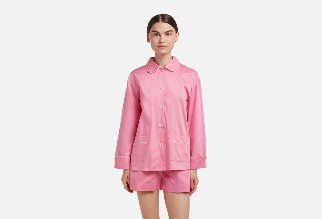 Пижама ANNMEL Ярко-розовая с белым кантом L мл