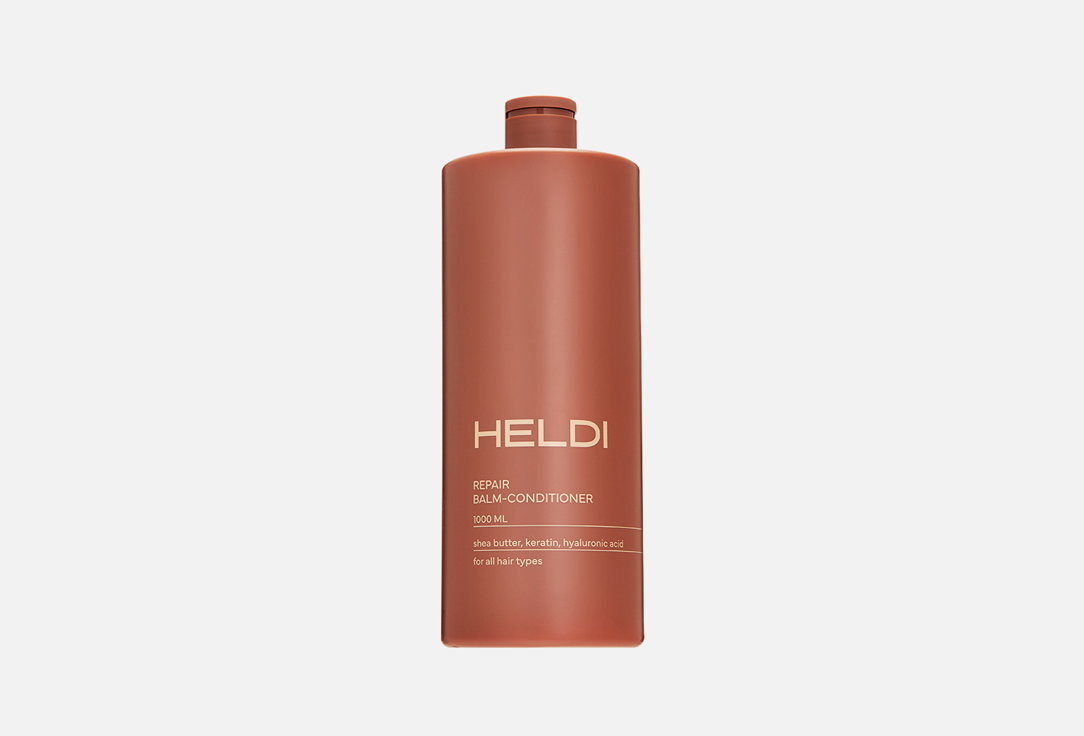 Восстанавливающий бальзам-кондиционер для волос HELDI Shea butter, keratin, hyaluronic acid 1000 мл бальзам для волос heldi восстанавливающий бальзам кондиционер для волос