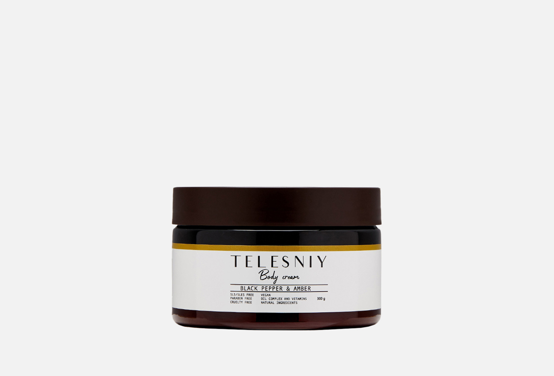 

ПАРФЮМИРОВАННЫЙ КРЕМ-МУСС ДЛЯ ТЕЛА TELESNIY, BLACK PEPPER & AMBER 300 г