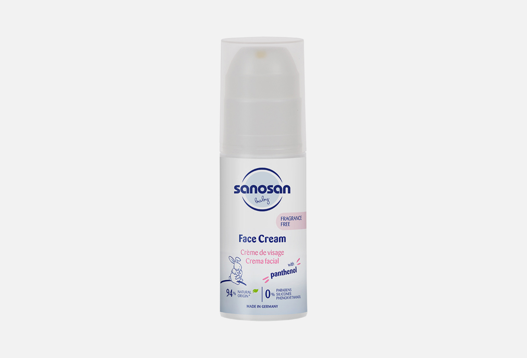 Крем для лица SANOSAN Baby Face Cream, 50ml 50 мл пантенол д крем 5% 25г