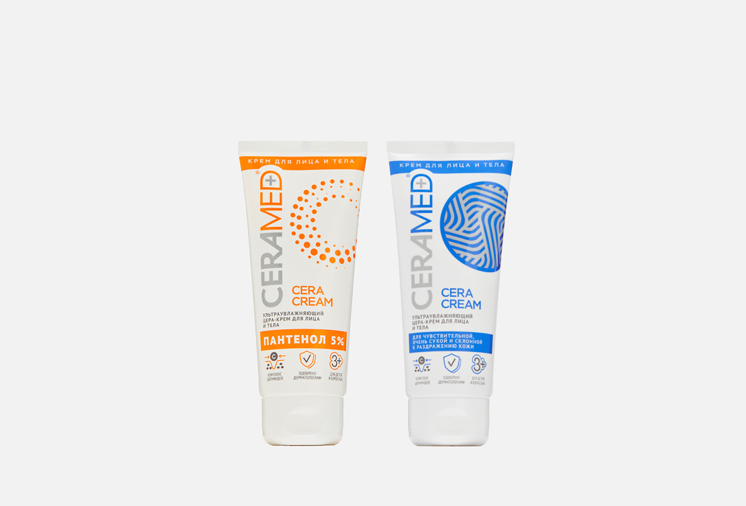 Набор крема для лица и тела CERAMED Cera cream 2 шт набор для увлажняющего ухода за кожей лица и тела ceramed ceramed healthy skin set