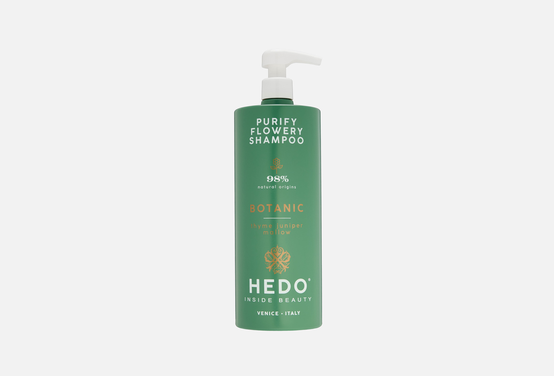 Изображение товара Шампунь против перхоти Hedo Purify flowery shampoo натуральный 1000 мл Италия