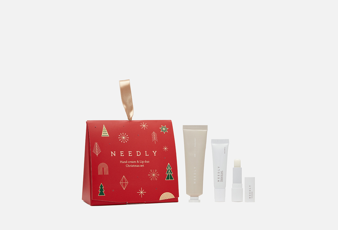 Подарочный набор NEEDLY Hand cream & Lip duo Christmas set 3 шт подарочный набор кремов для рук needly sensory hand cream christmas set 3 шт