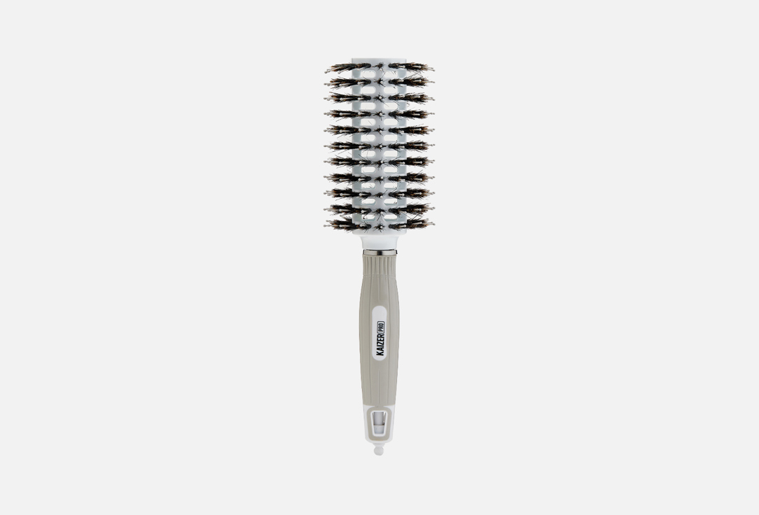 Термобрашинг для волос KAIZER PROFESSIONAL Gray CERAMIC 1 шт термобрашинг для волос kaizer professional cream wooden handle 1 шт