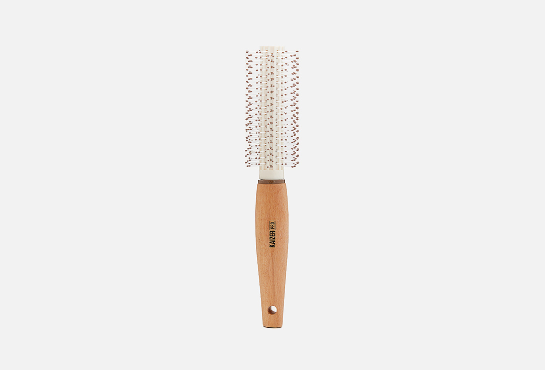 цена Термобрашинг для волос KAIZER PROFESSIONAL Cream wooden handle 1 шт