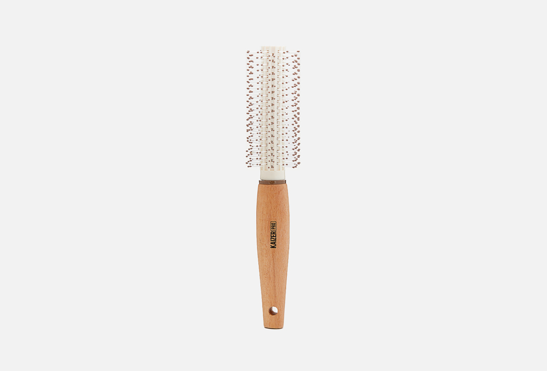 Термобрашинг для волос KAIZER PROFESSIONAL Cream wooden handle 1 шт