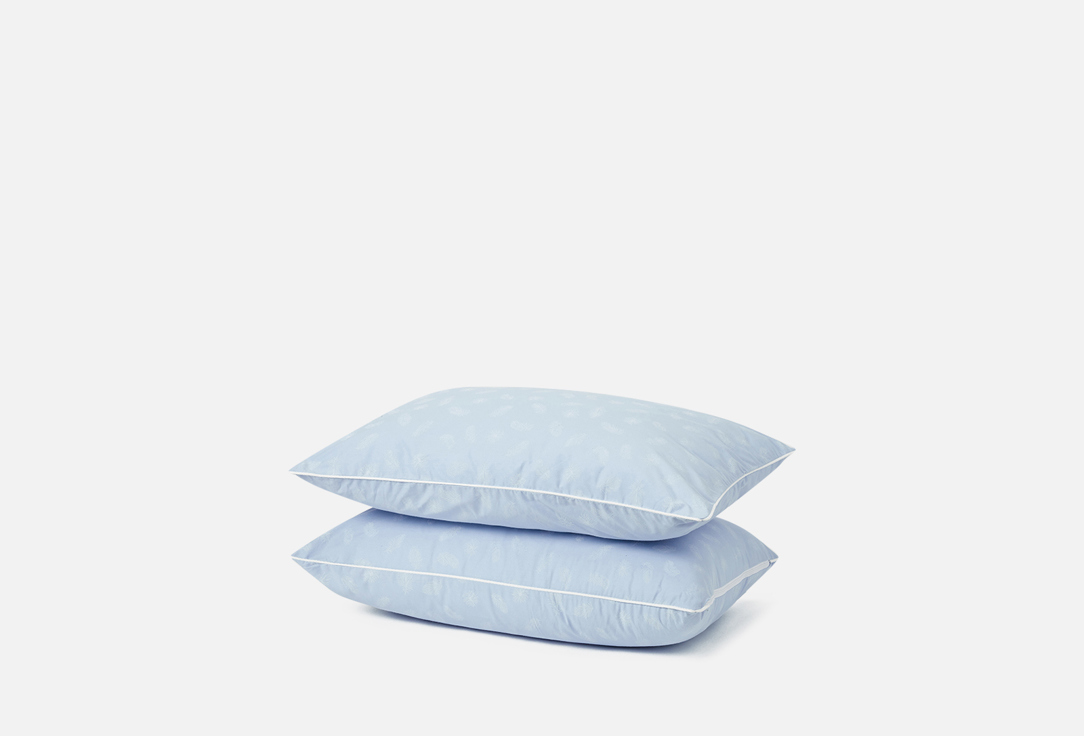 

Комплект наперников DREAM TIME, Голубой, Перышки, голубой, 40х60