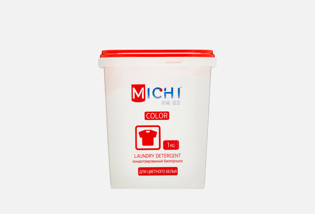 Стиральный порошок MICHI Color 1000 г бесфосфатный порошок для стирки цветного белья sunsu quality multi color box 1100 гр