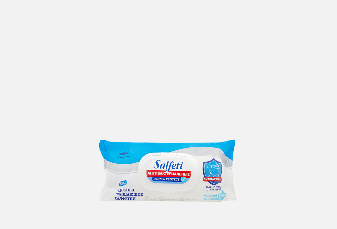 Антибактериальные влажные салфетки SALFETI Antibac 100 шт