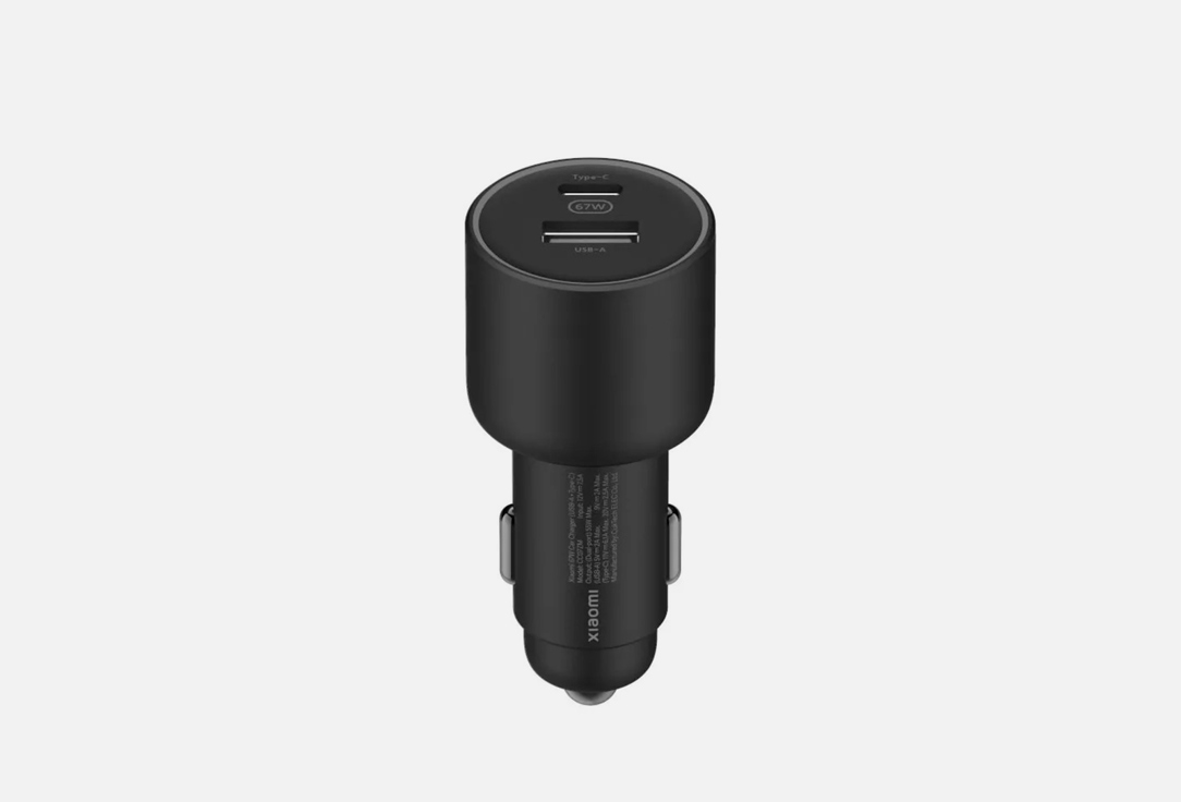 

Устройство зарядное автомобильное XIAOMI, 67W Car Charger USB-A and Type-C 1 шт