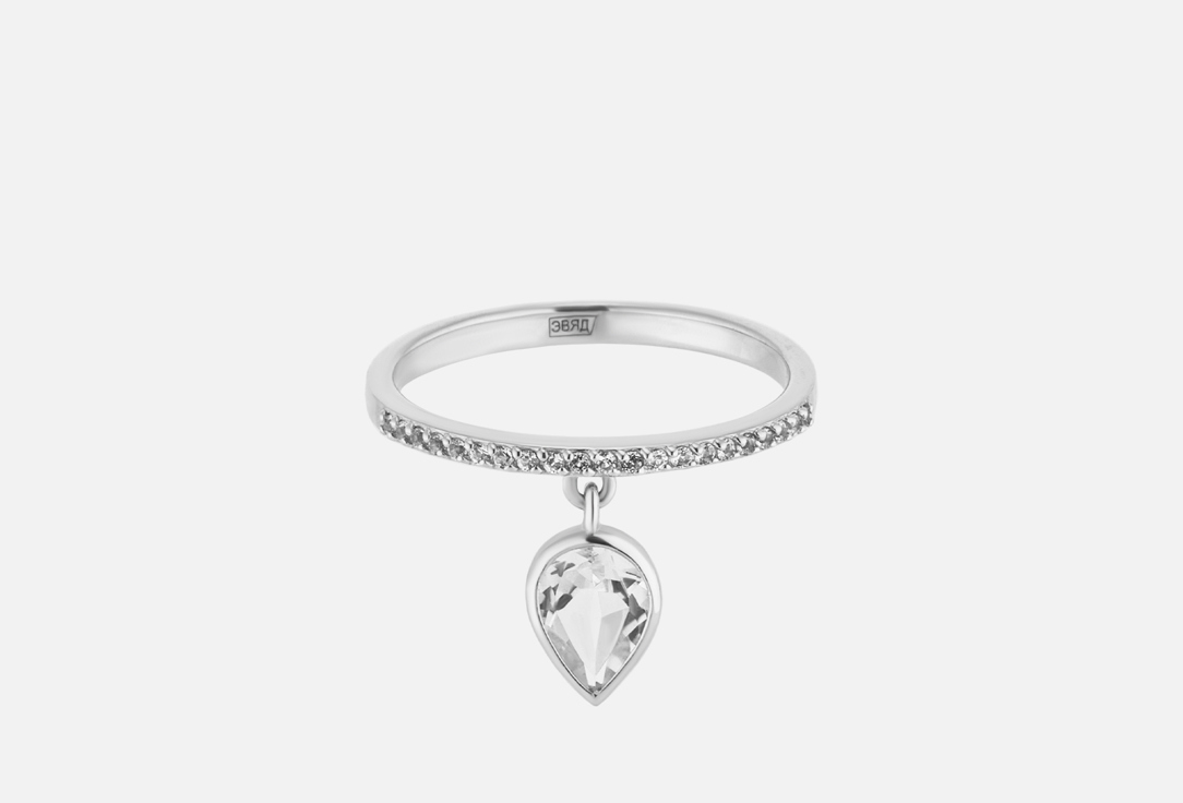 Изображение товара Серебряное кольцо с хрусталем и топазом SECRETS jewelry 22 вставки