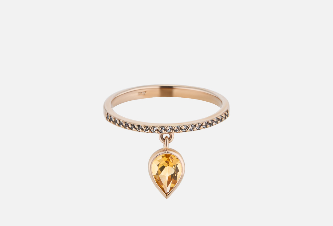 Изображение товара Кольцо-дорожка серебряное SECRETS jewelry с каплей цитрина