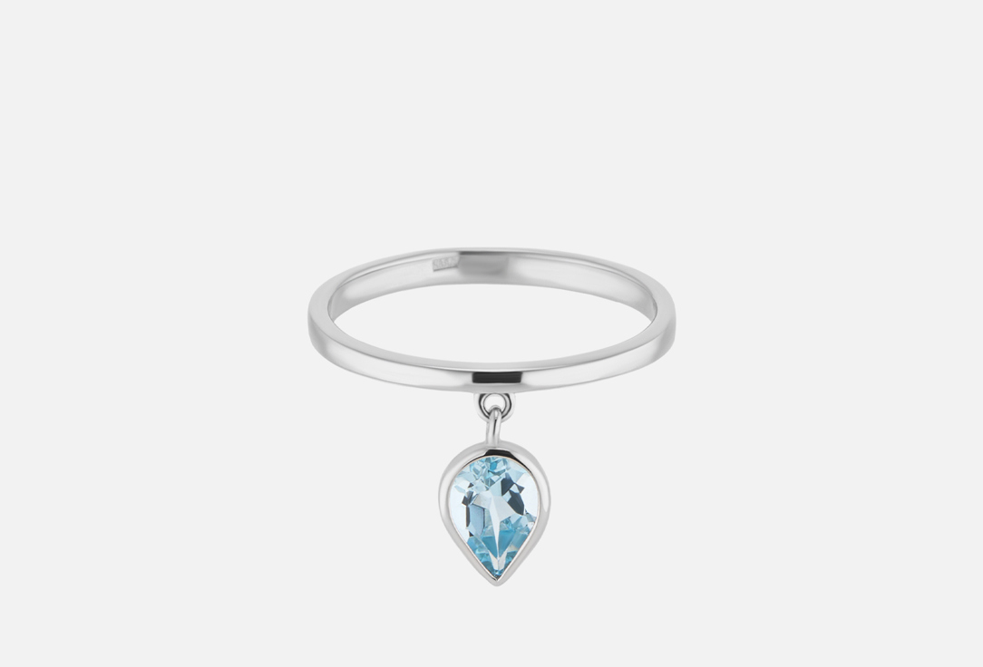Изображение товара Серебряное кольцо SECRETS jewelry с голубым топазом 925 пробы