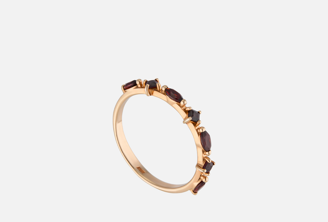 Изображение товара Кольцо серебряное SECRETS jewelry Кружевное с гранатами в позолоте