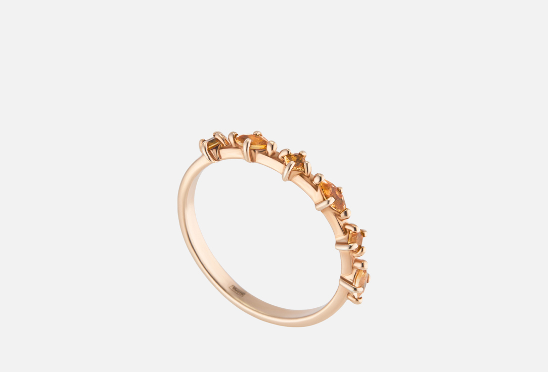 Изображение товара Кольцо серебряное SECRETS jewelry Кружевное с цитринами в позолоте