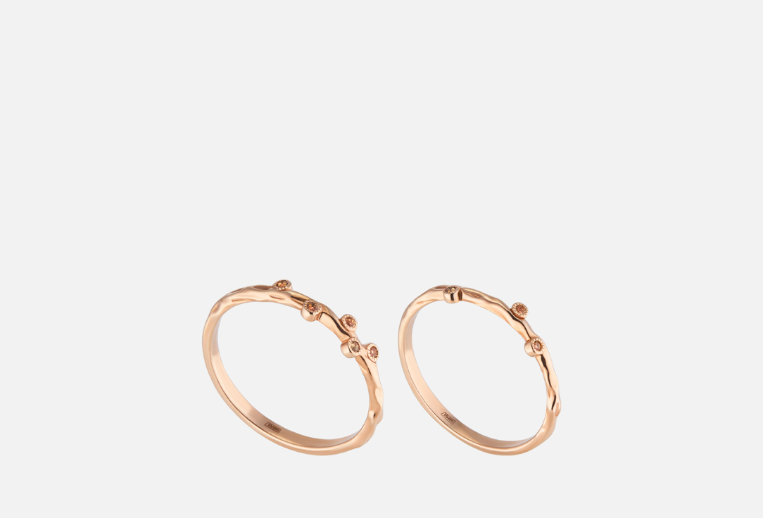 Изображение товара Серебряные кольца с цитринами в позолоте SECRETS jewelry для женщин комплект