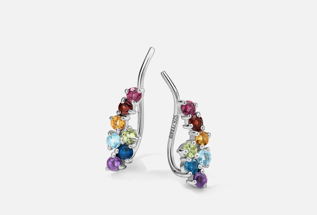 

Серьги серебряные SECRETS JEWELRY, С радужными созвездиями 2 шт