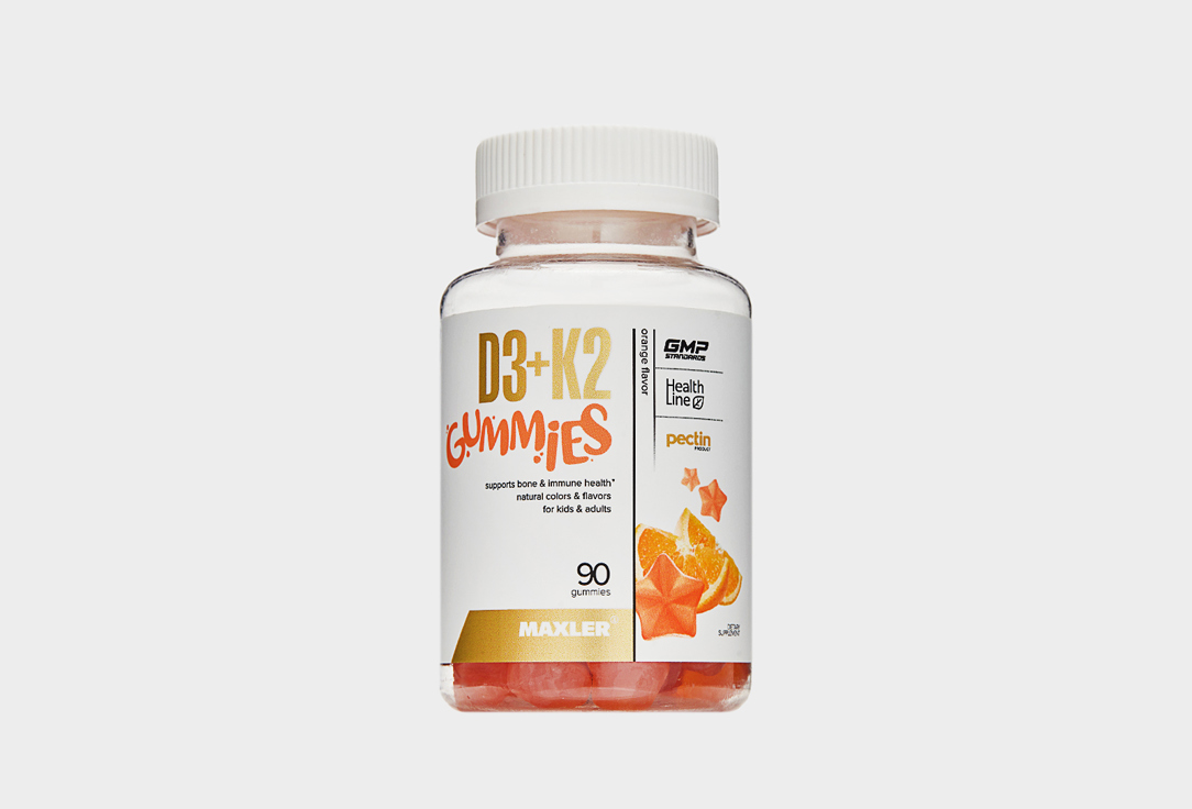 D3+K2 Gummies, Апельсин 90 шт