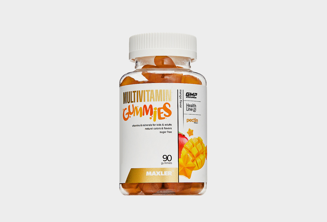 Комплекс витаминов для укрепления иммунитета MAXLER Multivitamin Gummies, Манго 90 шт комплекс витаминов для укрепления иммунитета maxler iron plus в шипучих таблетках 3 шт