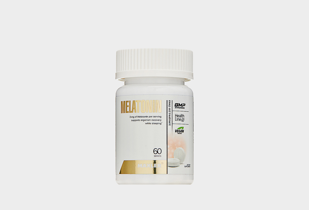 БАД для здорового сна MAXLER Melatonin 3 mg, в таблетках 60 шт бад для поддержки здорового уровня сахара natrol cinnamon biotin chromium в таблетках 60 шт