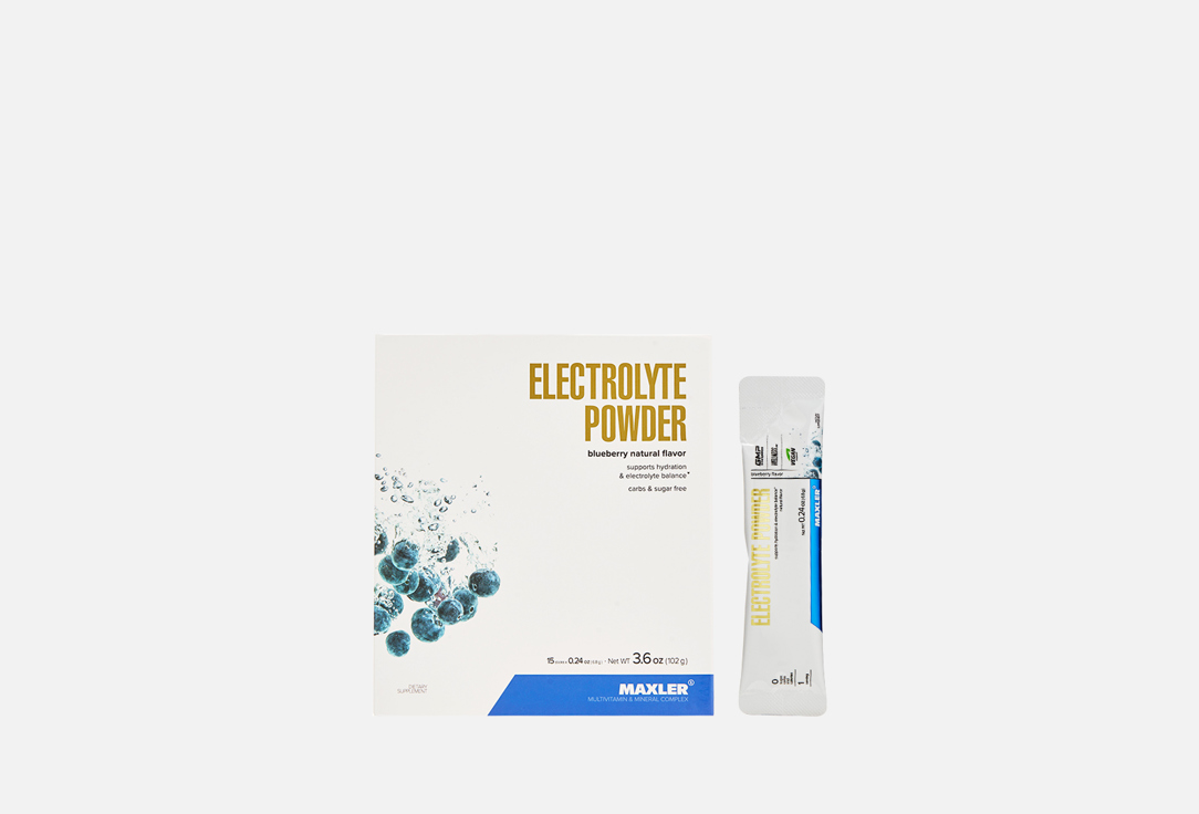 Electrolyte Powder, Кальций, Магний, Черника, в саше 15 шт