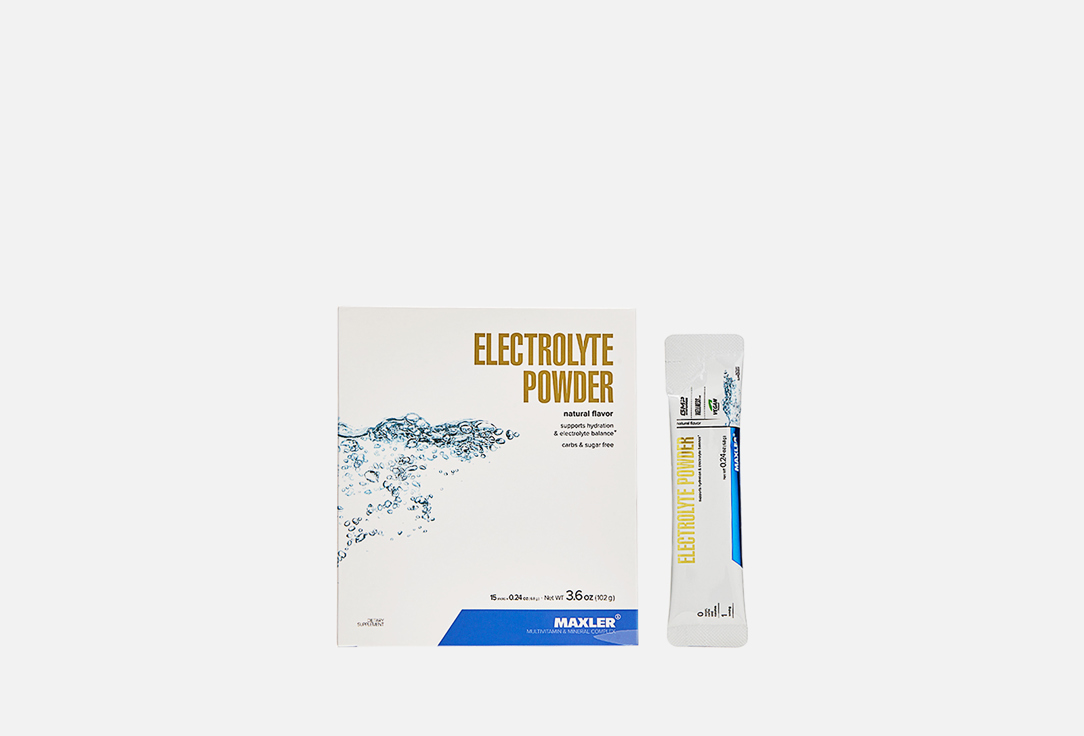 Электролиты MAXLER Electrolyte Powder, Кальций, Магний, в саше 15 шт магний maxler в таблетках 60 шт