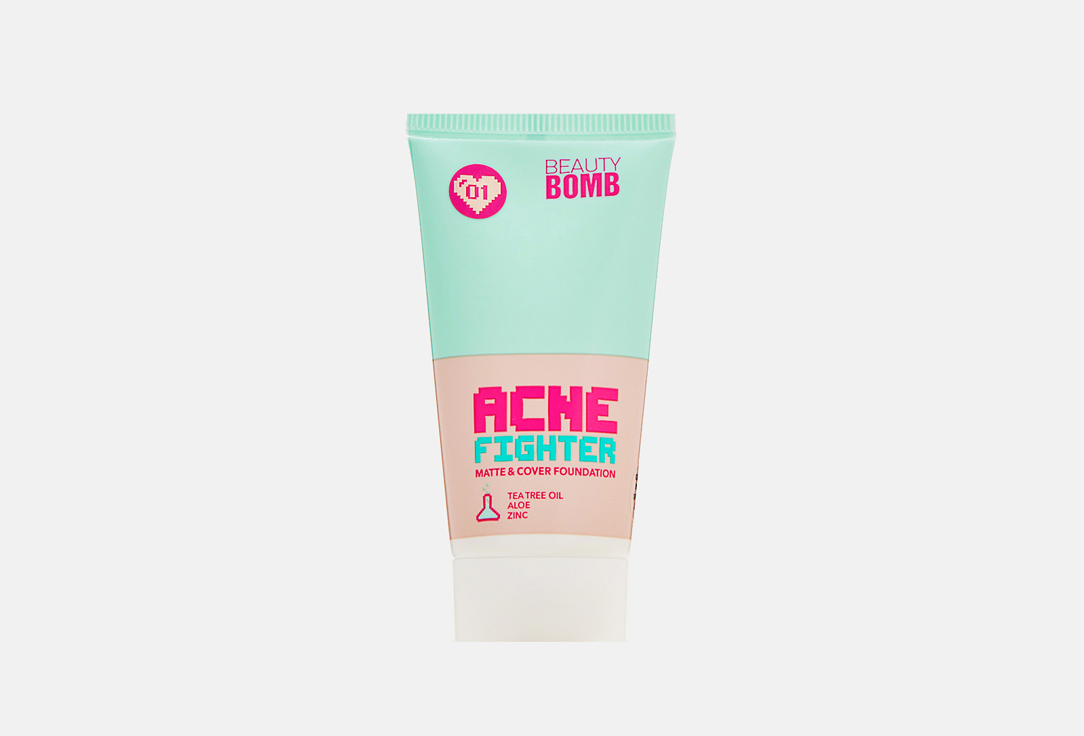 Тональный крем  Beauty Bomb Matte & cover foundation "ACNE FIGHTER"  01