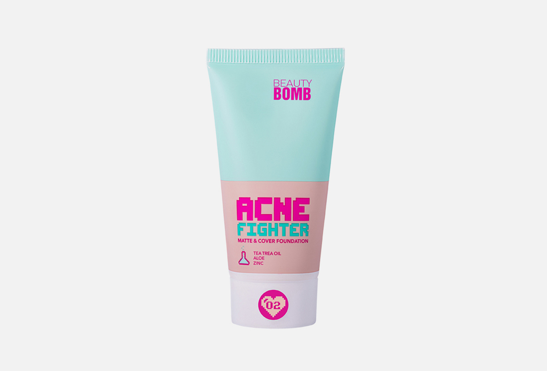 Тональный крем  Beauty Bomb Matte & cover foundation "ACNE FIGHTER"  02