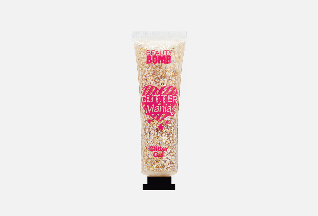 Изображение товара Глиттер гель для лица Beauty Bomb Glitter Mania 15 мл яркий блеск для макияжа и волос