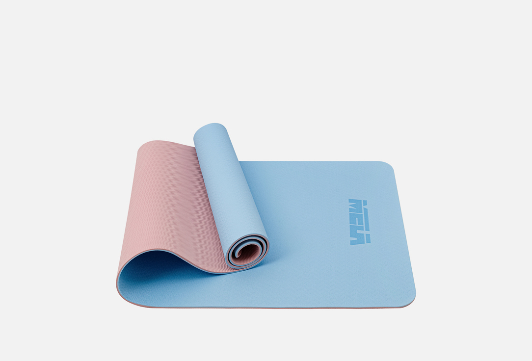 Коврик для йоги и фитнеса MELA Yoga mat голубой